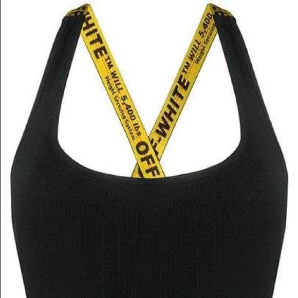 Tops - Off-White Black Bodysuit